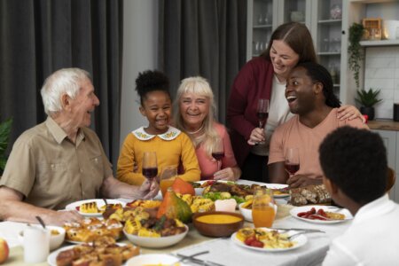 Lawana Scales Haverford Pa Beautiful Happy Family Having Thanksgiving Dinner Together